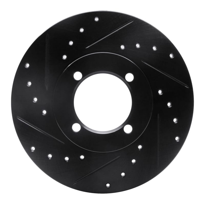 R1 Concepts — R1 74-79 Lotus Eclat Front Left Drilled & Slotted Black Brake Rotor
R1 Brake Rotor Drill