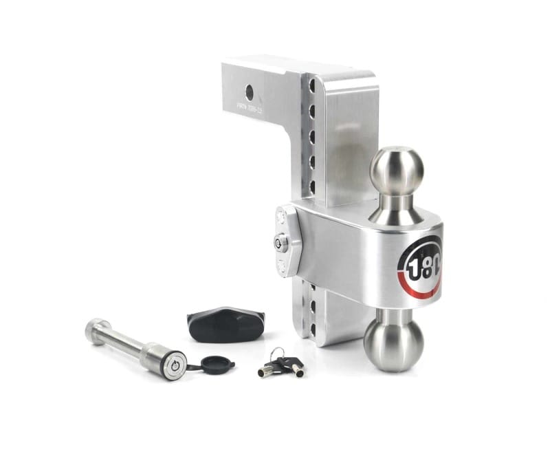 Weigh Safe — Weigh Safe 180 Hitch 8in Drop Hitch & 2.5in Shank (10K/18.5K GTWR) w/WS05 - Aluminum