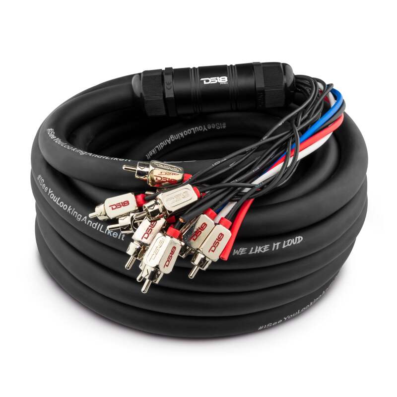 DS18 — DS18 Medusa Wire Pack 10 Channel RCA 4 x 12GA OFC Power Wire 30-Feet