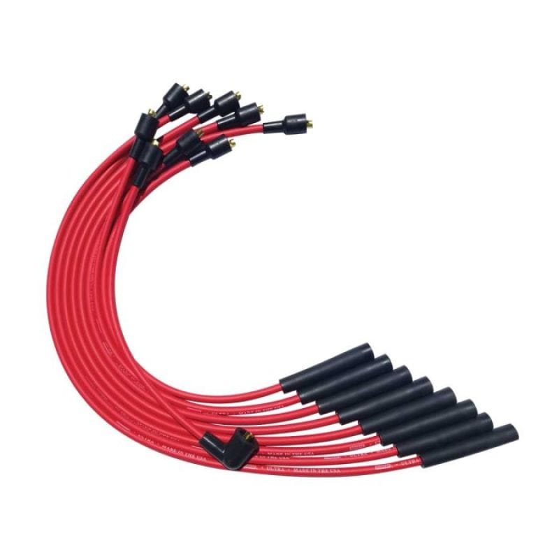 Moroso — Moroso SB Chrysler Mopar 273/318/340/360 Str Plug HEI Ultra Spark Plug Wire Set - Red