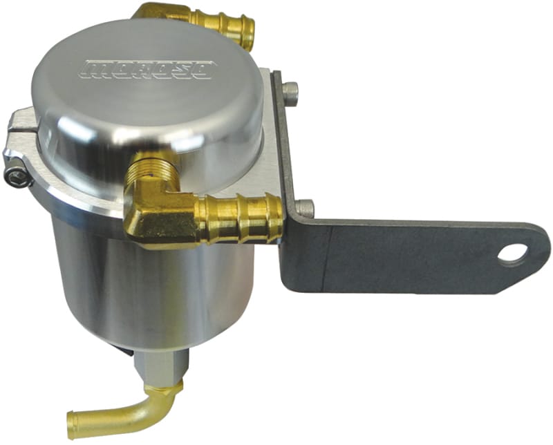 Moroso — Moroso 15-Up Dodge Challenger 5.7/6.4L (w/Shaker Hood) Air/Oil Separator Catch Can - Billet Aluminum