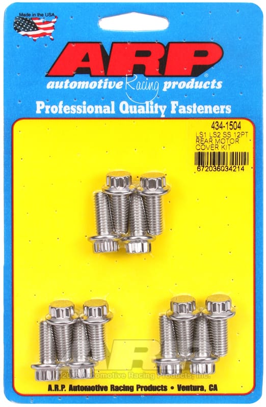 ARP — ARP Chevy LS1 / LS2 12pt Rear Motor Mount Cover Bolt Kit - Stainless Steel