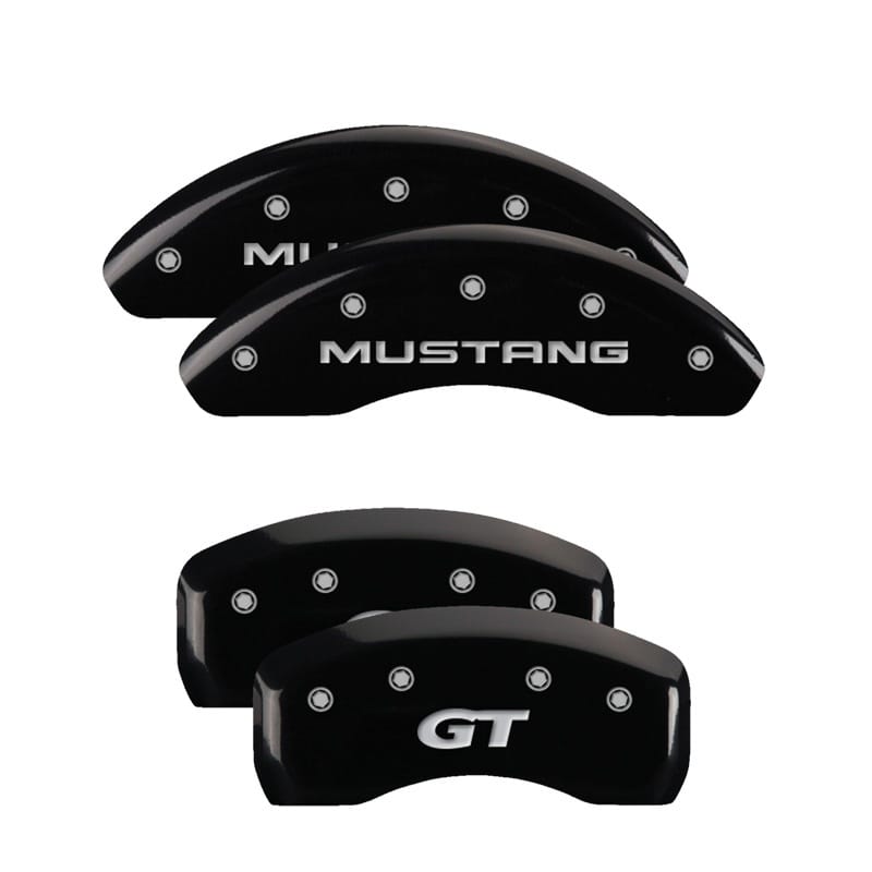 MGP — MGP 4 Caliper Covers Engraved Front Mustang Engraved Rear SN95/GT Black finish silver ch
Caliper Covers