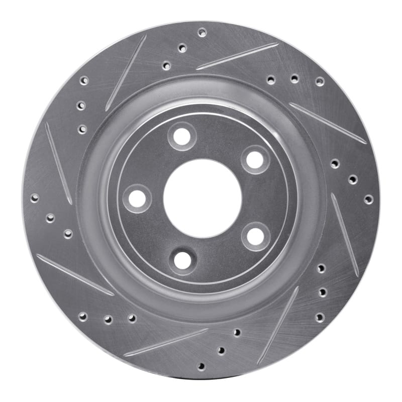 R1 Concepts — R1 06-08 Jaguar S-Type Rear Left Drilled & Slotted Silver Brake Rotor
R1 Brake Rotor Drill