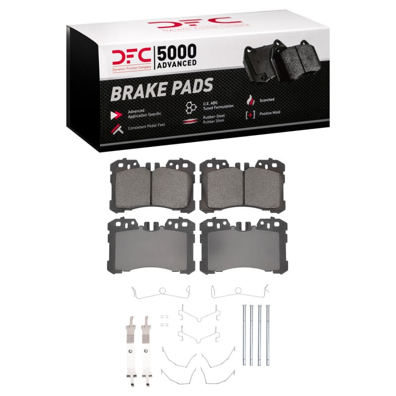 DFC — DFC 07-17 Lexus LS600h Front 5000 Advanced Low Metallic Brake Pads and Hardware Kit
DFC Brake Pad Set