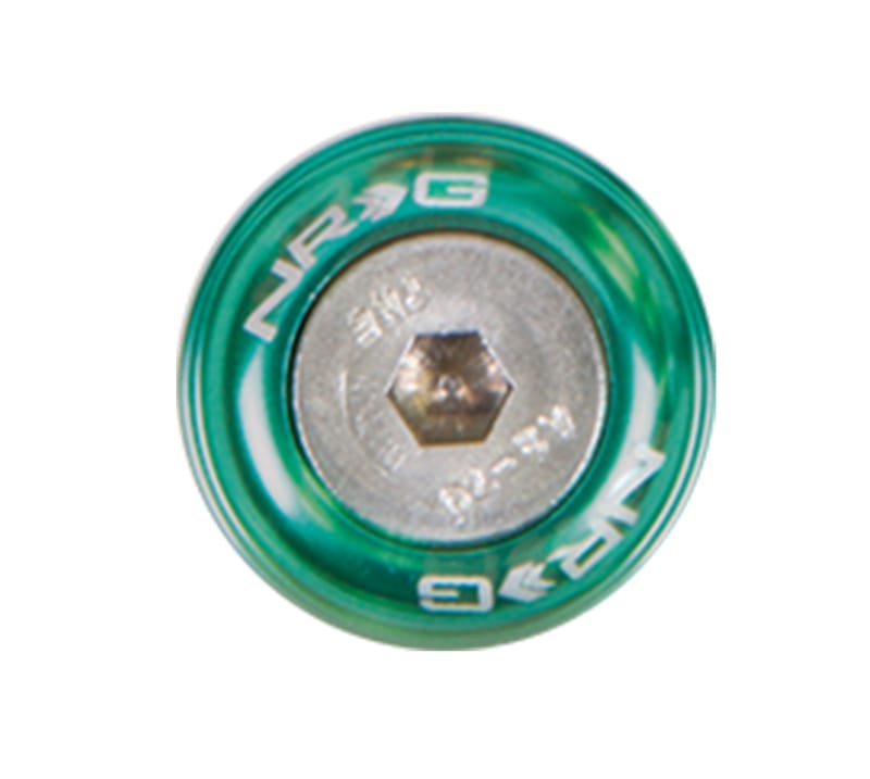 NRG — NRG Fender Washer Kit w/Rivets For Metal (Green) - Set of 10