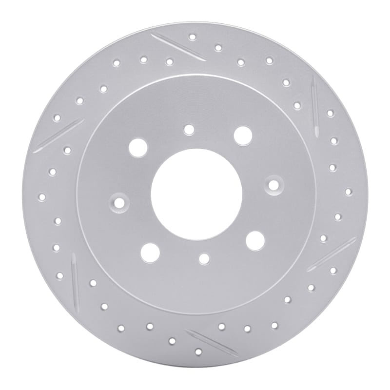 R1 Concepts — R1 88-01 Acura Integra Rear Right Drilled & Slotted Geo-Carbon Rotor