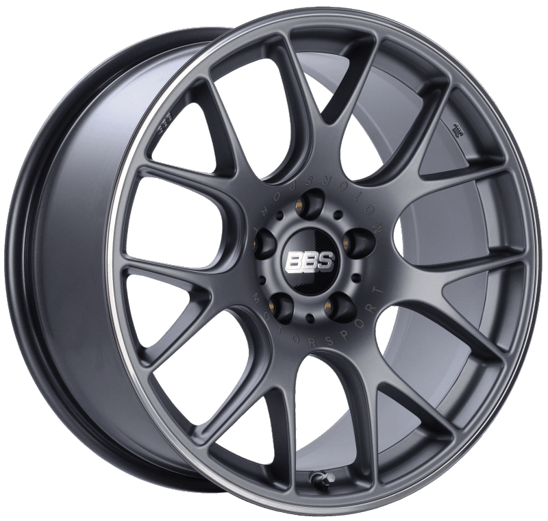 BBS — BBS CH-R 19x9.5 5x120 ET35 Satin Titanium Polished Rim Protector Wheel -82mm PFS/Clip Required