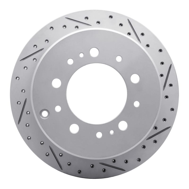 R1 Concepts — R1 98-07 Lexus Lx470 Rear Right Drilled & Slotted Geo-Carbon Rotor