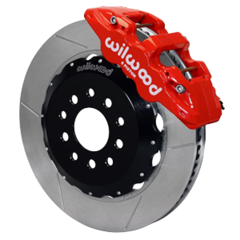 Wilwood — Wilwood 63-87 Chevy C10/C15 AERO6 Front Brake Kit Red Caliper 14.25in GT Slotted Rotor