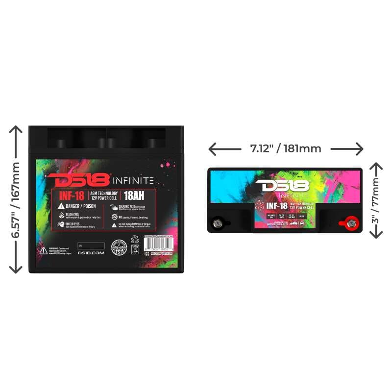 DS18 — DS18 750 Watts 18 AH Infinite AGM Power Cell Battery