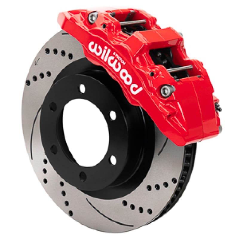 Wilwood — Wilwood 19-22 Ford Ranger Aerolite 6R Kit 6 x 5.50in Hub - 13.38in Drilled & Slotted Rotor - Red