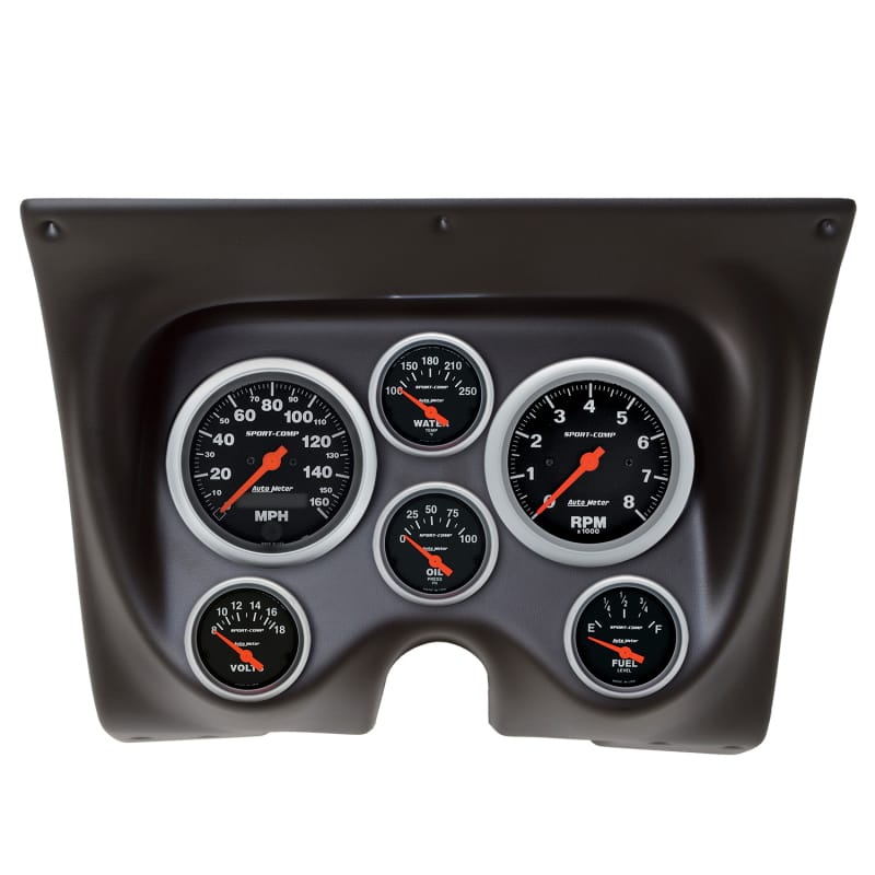 AutoMeter — Autometer Sport-Comp 67-68 Camaro/Firebird Dash Kit 6pc Tach / MPH / Fuel / Oil / WTMP / Volt
GA KT CA/FRBD 67-8 S
