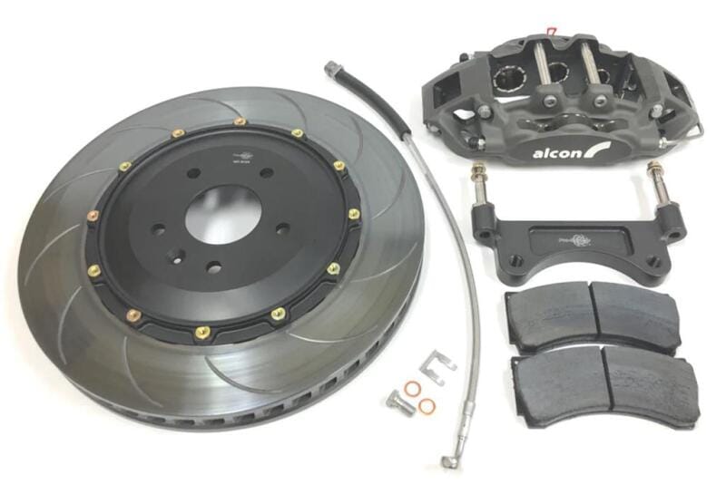 Alcon — Alcon Chevrolet Corvette C7 (Aftermarket Wheels) 6 Piston 380x36mm Front Street Kit - Anodized