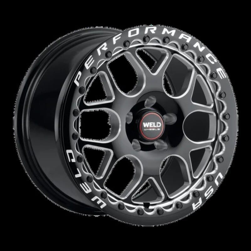 Weld — Weld Solana Beadlock 17x10 / 5x127 BP / ET38 / 71.5mm Bore - Gloss Black MIL DIA Wheel
