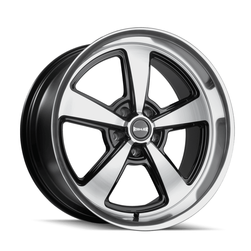 Ridler Wheels — Ridler 652 18x9.5 / 5x114.3 BP / 0mm OS / 83.82mm Hub Gls Blk w/ Diamond Cut Face & Lip Wheel