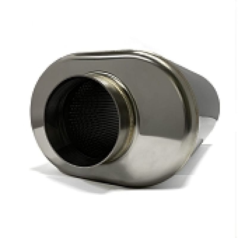 Stainless Bros — Stainless Bros 3.5in x 12.0in OAL SS304 Oval Muffler - Polished