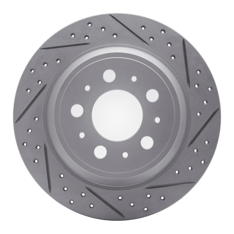 R1 Concepts — R1 99-09 Volvo S60 Rear Right Drilled & Slotted Geo-Carbon Rotor