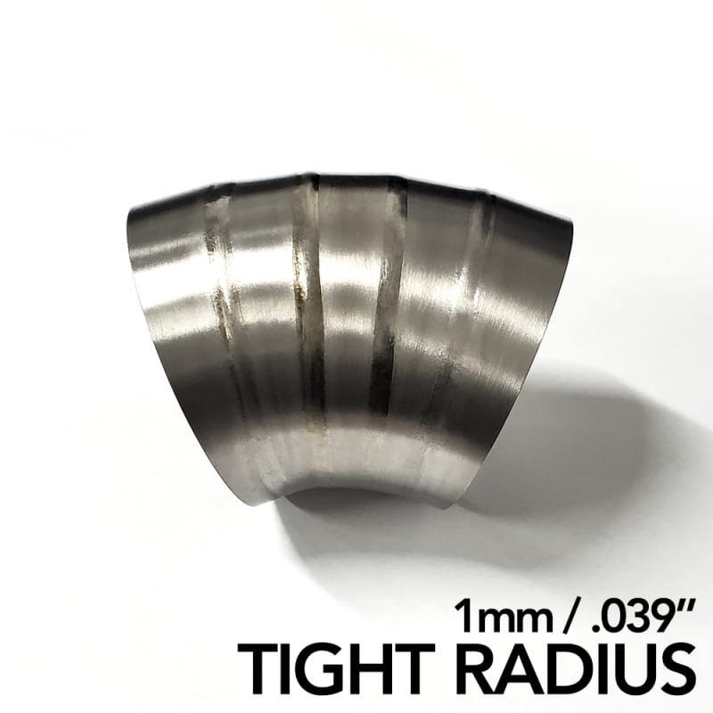 Ticon — Ticon Industries 3.5in Welded Pie Cuts 1.65D Loose Radius 45 Deg Bend 1mm/.039in- 5pk