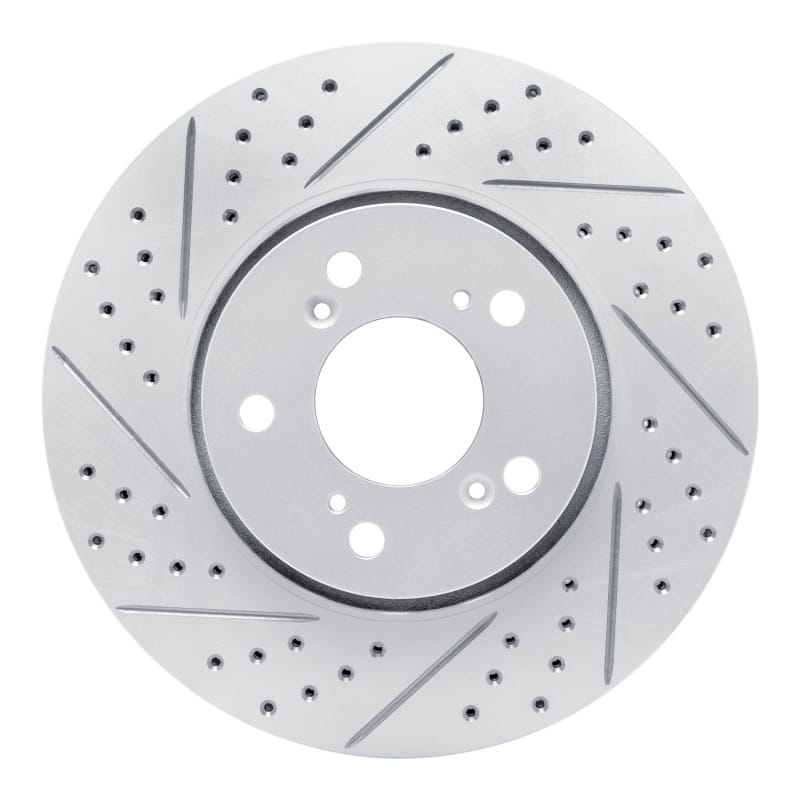 R1 Concepts — R1 14-20 Acura Rlx Front Left Drilled & Slotted Geo-Carbon Rotor