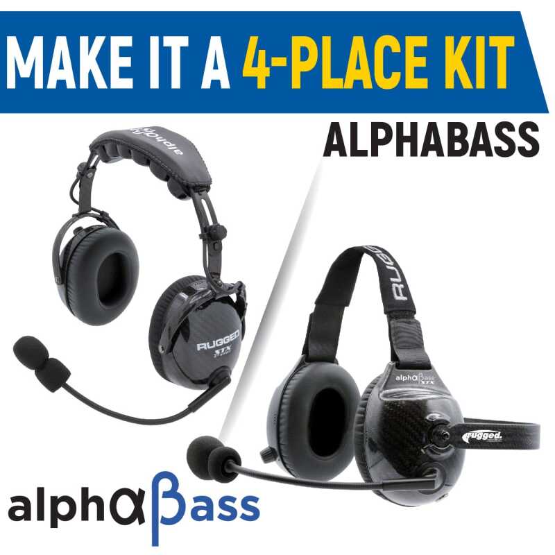 Rugged Radios — Rugged Radios Rear Seat Expansion Kit w/ Helmet Kits or Headsets /Ultimate Headset - Over the Head