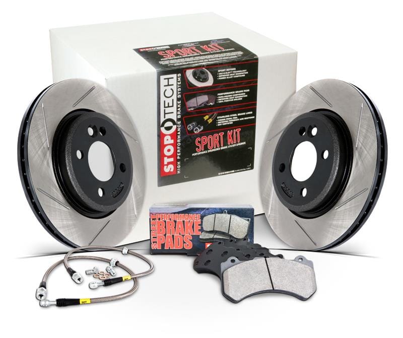 Stoptech — StopTech Sport Axle Pack; Slotted Rotor; Rear Brake Kit with Brake lines