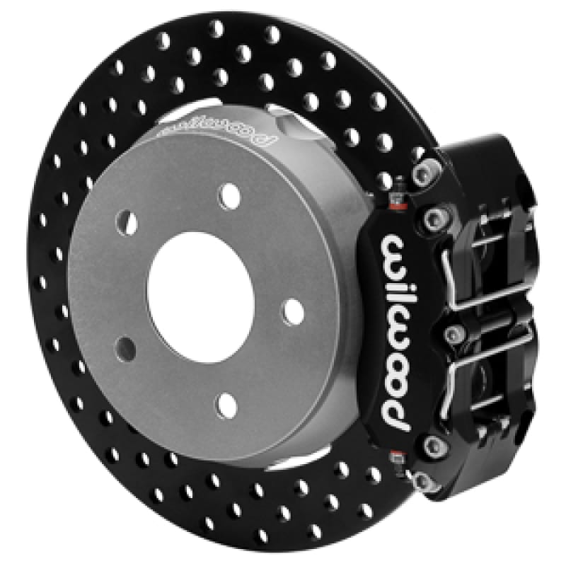Wilwood — Wilwood 22-23 Polaris RZR Turbo Dynapro 4R Rear Brake Kit w/ 11.25in Drilled Rotors - Black