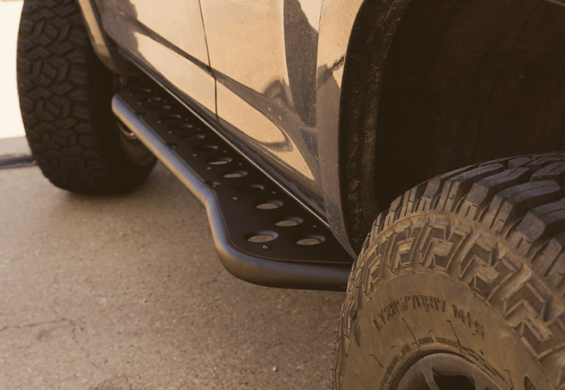 Cali Raised LED — Cali Raised 03-09 Toyota 4Runner Step Ed Bolt On Rock Sliders - Kick Out/BedLiner Filler Plate/Pwdr