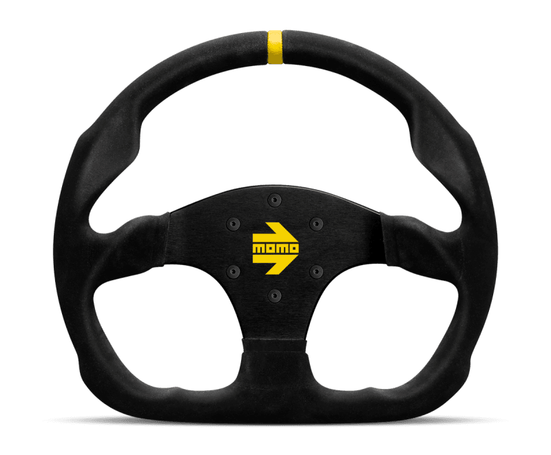 MOMO — Momo MOD30 Steering Wheel 320 mm - Black Suede/Black Spokes/1 Stripe
