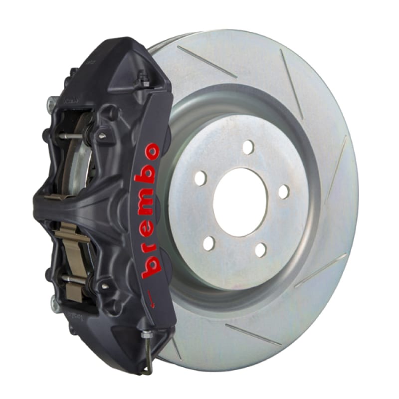 Brembo — Brembo 05-14 Mustang GT Excl non-ABS Fr GTS BBK 6Pis Cast 355x32 1pc Rotor Slotted Type1-Black HA