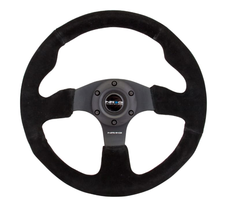 NRG — NRG Reinforced Steering Wheel (320mm) Suede w/Black Stitch
