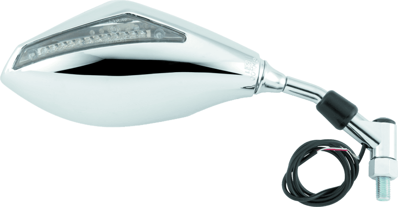 BikeMaster — BikeMaster Universal Mirror with Integrated Turn Signals 10mm - Pair - Chrome