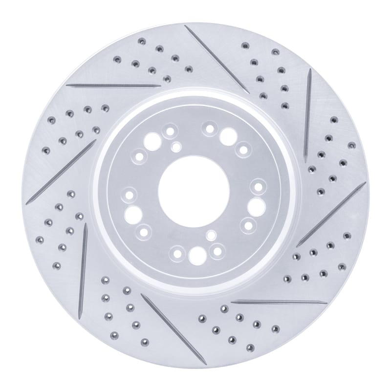 R1 Concepts — R1 95-00 Lexus Ls400 Front Right Drilled & Slotted Geo-Carbon Rotor
