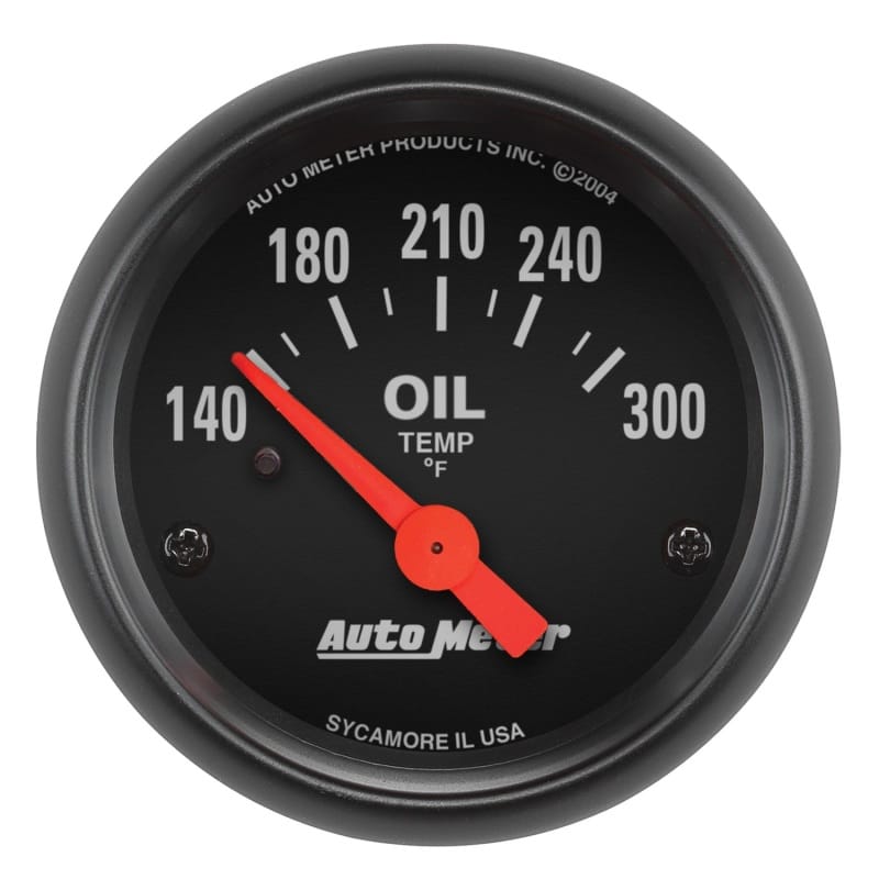 AutoMeter — Autometer Z-Series 52mm 140-300 Degrees F Electric Oil Temp Gauge
GA 2" OT 300F ELEC Z