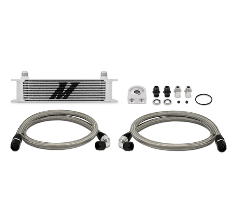 Mishimoto — Mishimoto Universal 10 Row Oil Cooler Kit (Metal Braided Lines)