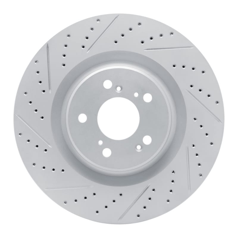 R1 Concepts — R1 21-26 Acura Tlx Front Left Drilled & Slotted Geo-Carbon Rotor