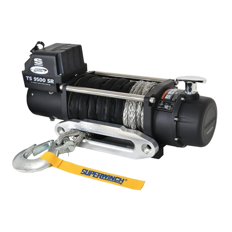 Superwinch — Superwinch 9500 LBS 12V DC 3/8in x 80ft Synthetic Rope Tiger Shark 9500 Winch
Winch