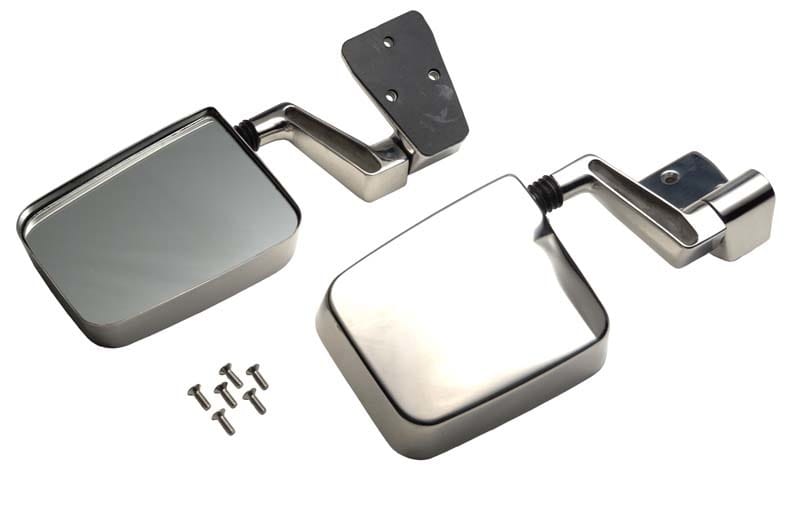 Kentrol — Kentrol 88-06 Jeep Wrangler YJ/TJ Mirror Kit Pair - Polished Silver