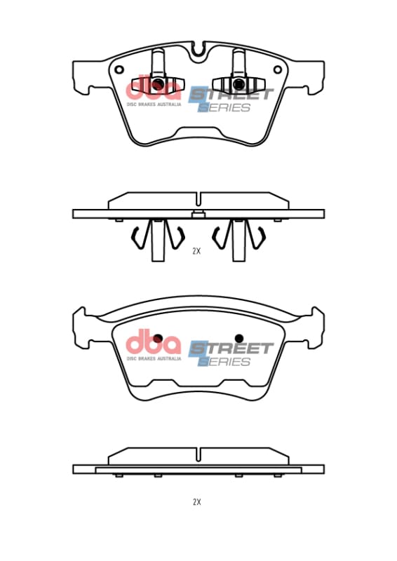 DBA — DBA 08-13 Mercedes-Benz GL320 (373mm Front Rotor) Front Street Series Brake Pads
Brake Pad
