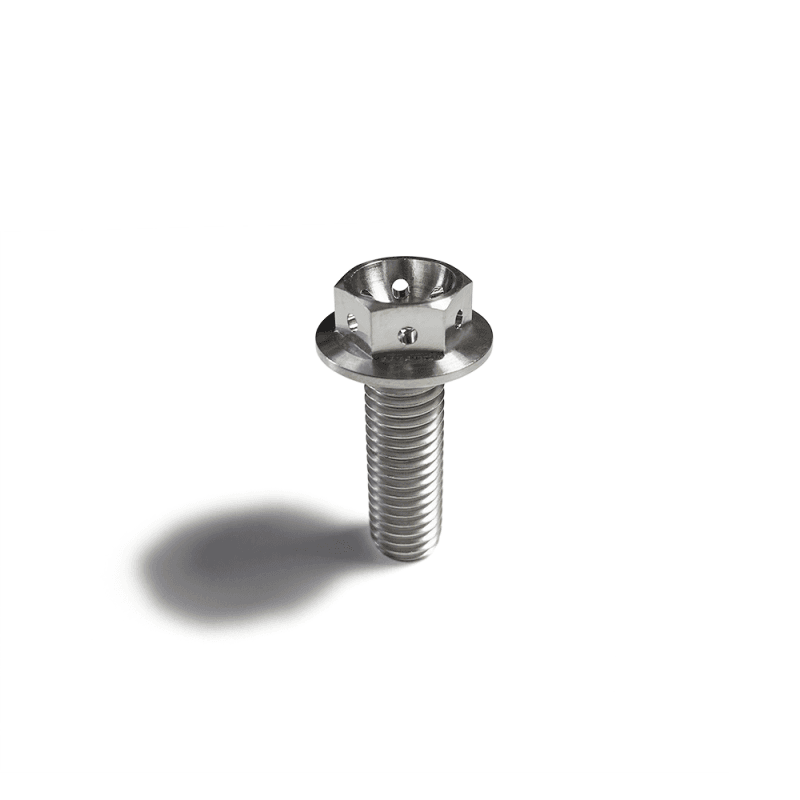 Ticon — Ticon Industries Titanium Bolt Flanged M10x20x1.5TP 14mm 6pt Head Drilled