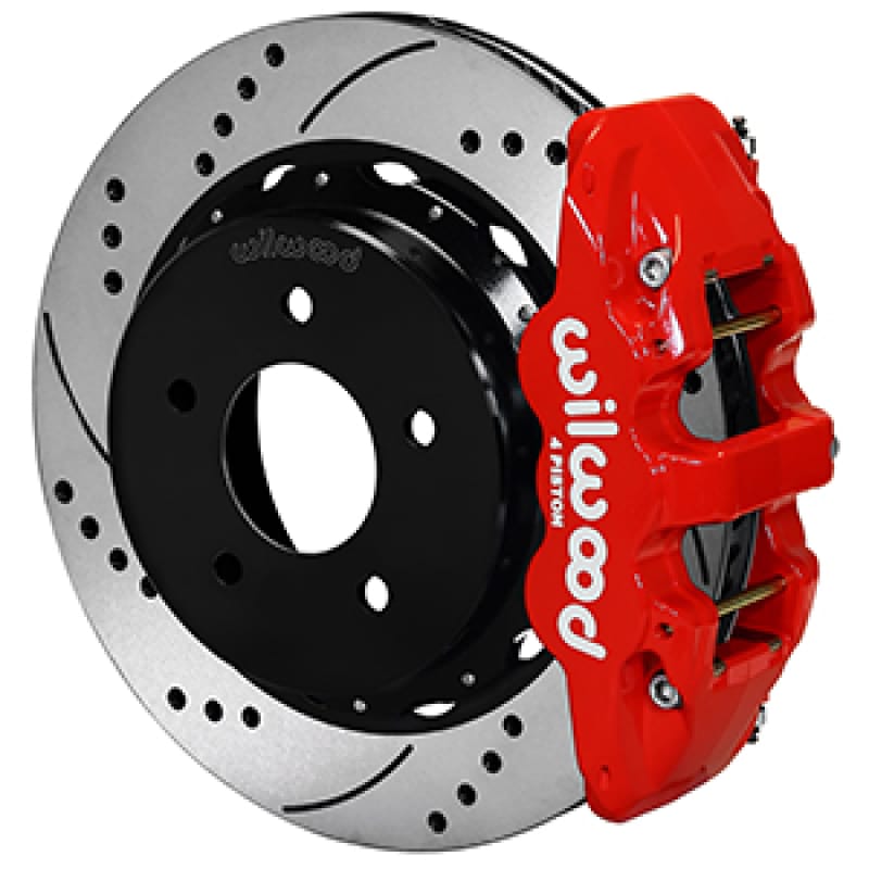 Wilwood — Wilwood 88-98 GM C1500 Aero4 SRP Rear Brake Kit 14in Rotor - Red
