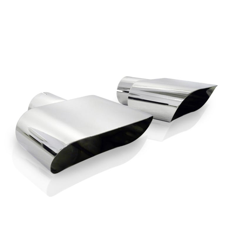 Stainless Works — Stainless Works Wide Oval Challenger R/T 2-1/2in Inlet Tips (priced per pair)
