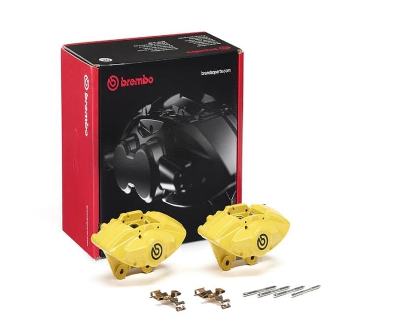 Brembo OE — Brembo OE BMW 16-21 M2/17-18 M3/17-20 M4 Hydraulic Rear X-Style Brake Calipers - Yellow