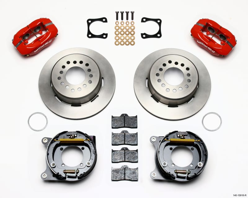 Wilwood — Wilwood Forged Dynalite P/S Park Brake Kit Red Chevy 12 Bolt-Spec 3.15in Bearing Staggered mt
BRAKE KIT