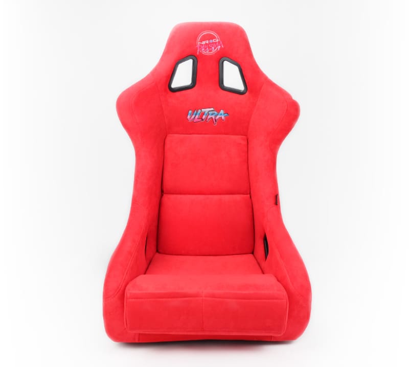 NRG — NRG FRP Bucket Seat ULTRA Edition - Large (Red Alcantara/Gold Glitter Back)