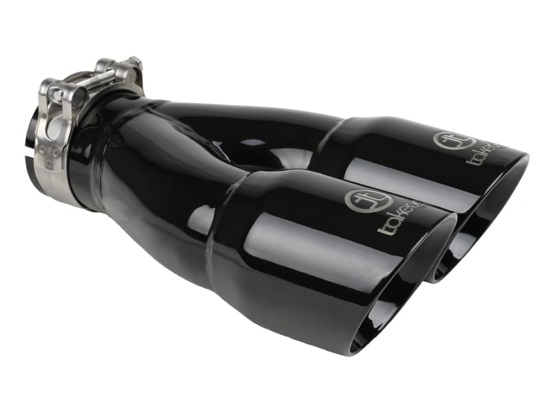 aFe — aFe Takeda 2.5in 304 Stainless Steel Clamp-on Exhaust Tip 2.5in Inlet 3in Dual Outlet - Black
Takeda Exhaust Tip