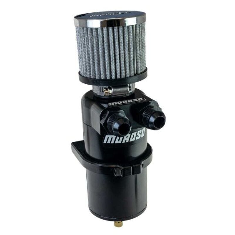 Moroso — Moroso Dual Inlet -10AN Billet Breather Tank Catch Can - Black