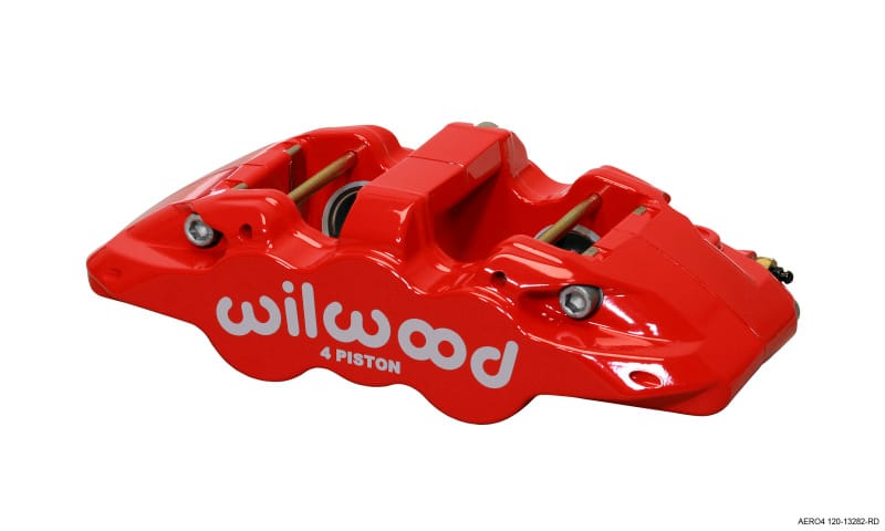 Wilwood — Wilwood Caliper-Aero4-L/H - Red 1.62/1.38in Pistons 1.25in Disc
BRAKE CALIPER
