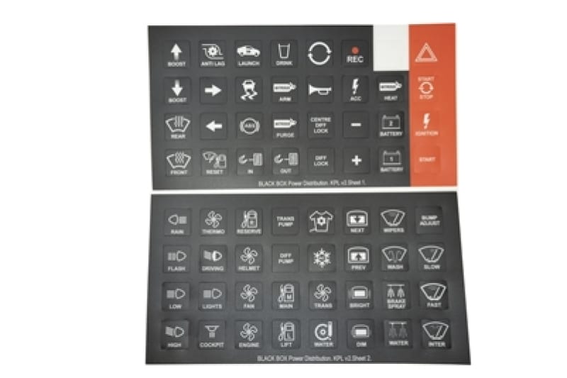 Rywire — Rywire Switch Panel Keypad Label Sheet