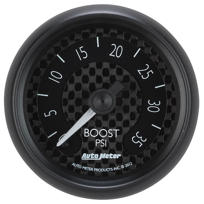 AutoMeter — GAUGE, BOOST, 2 1/16", 35PSI, MECHANICAL, GT